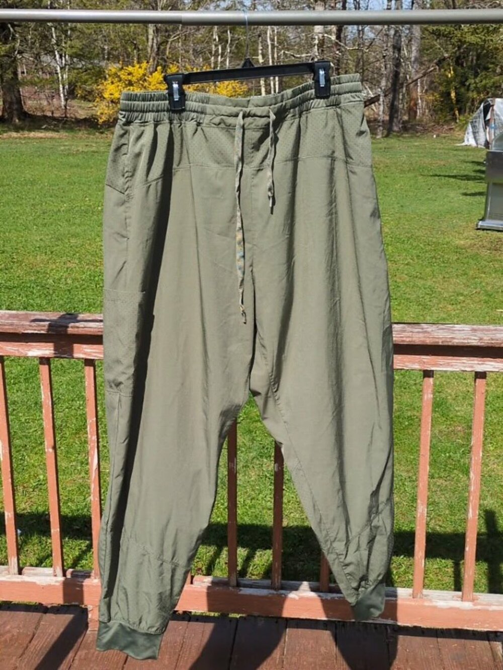 Natural Uniforms Olive Green Pants Sz 3X Drawstring Jogger Style Modern Fit Cool